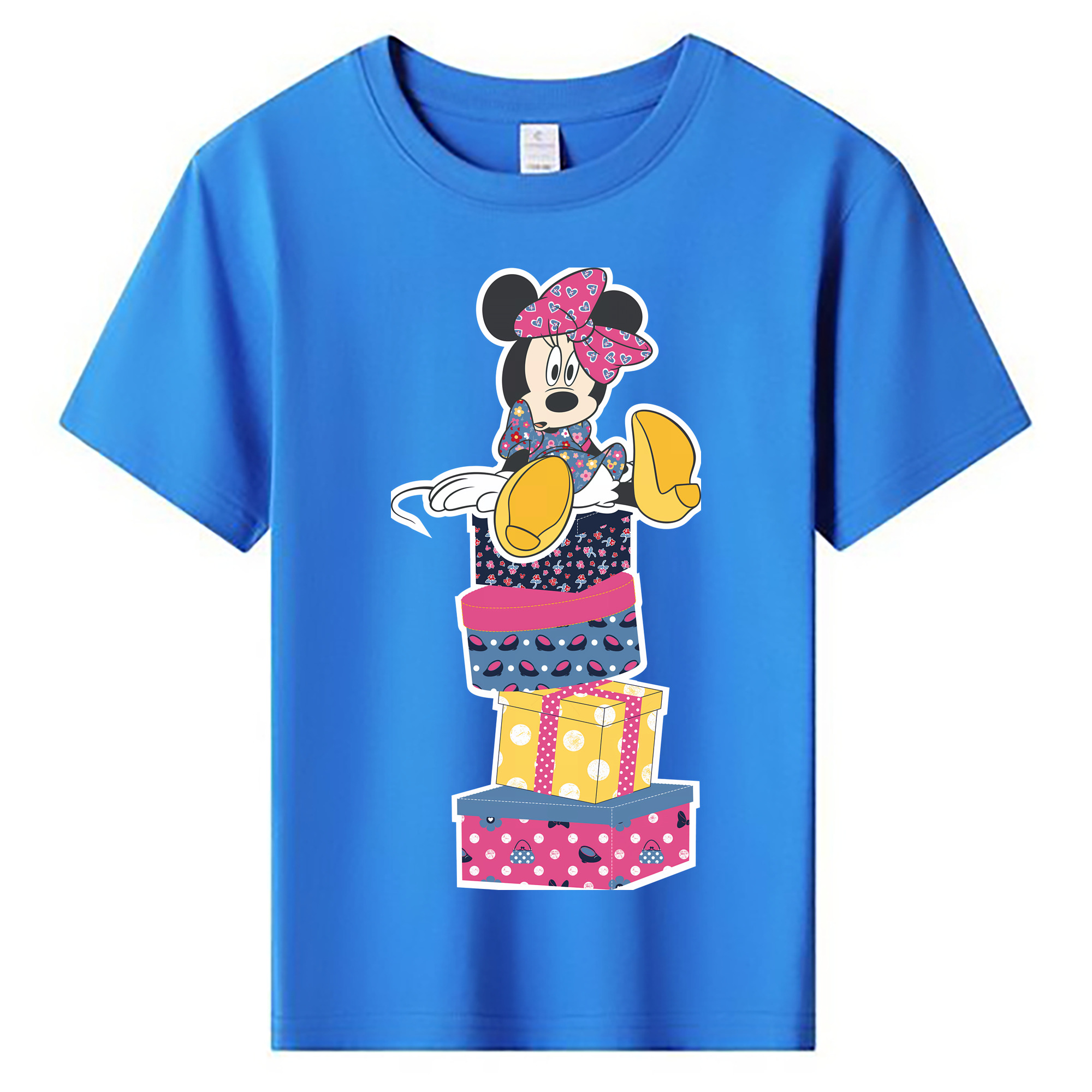（画像用） ミッキーマウス Mickey Mouse 綿100％キッズTシャツ（フロントプリント）